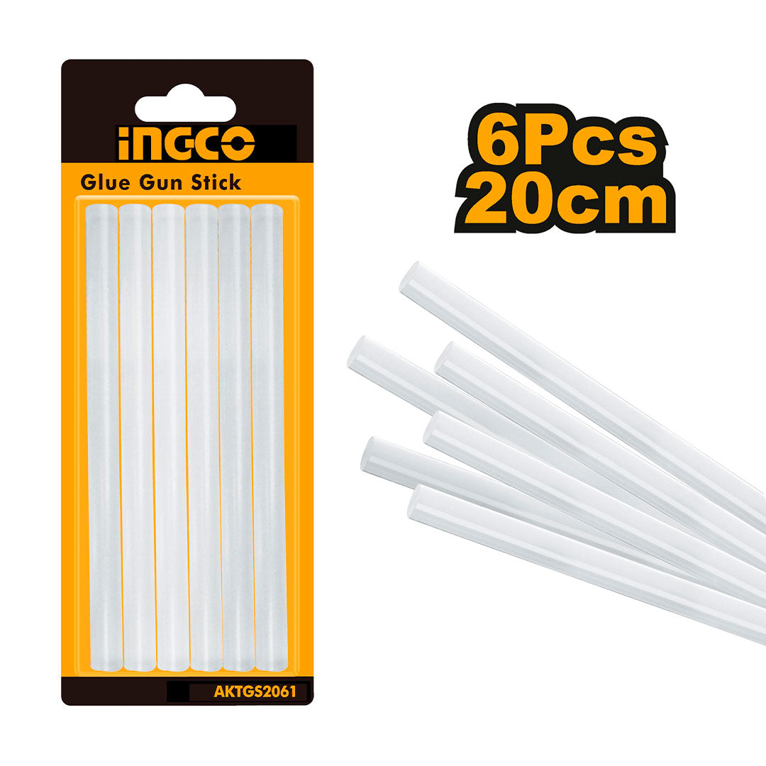 INGCO AKTGS2061 Silicona en barra 6 piezas de 20cm