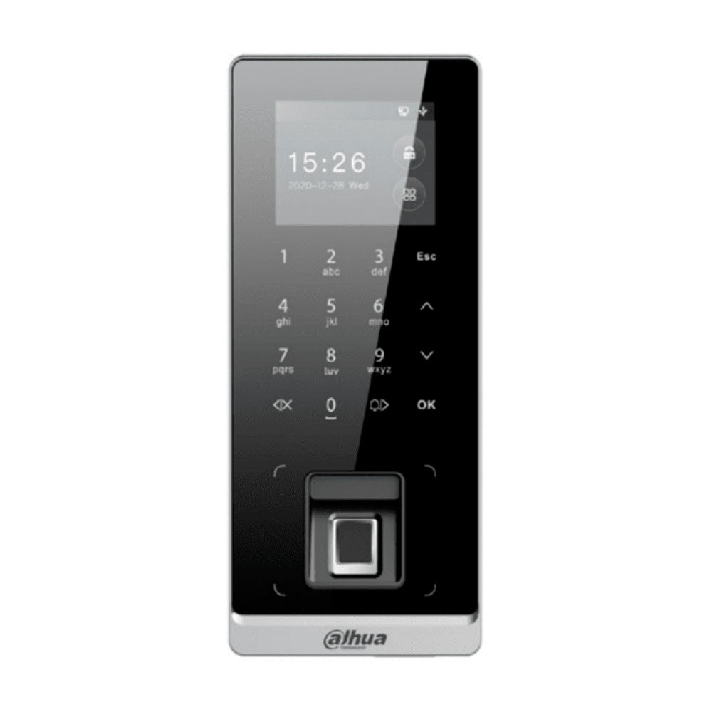 DAHUA DHI-ASI2212H-DW Control de Acceso Biométrico por Huella Tarjeta Código 2.4" TCP/IP WiFi