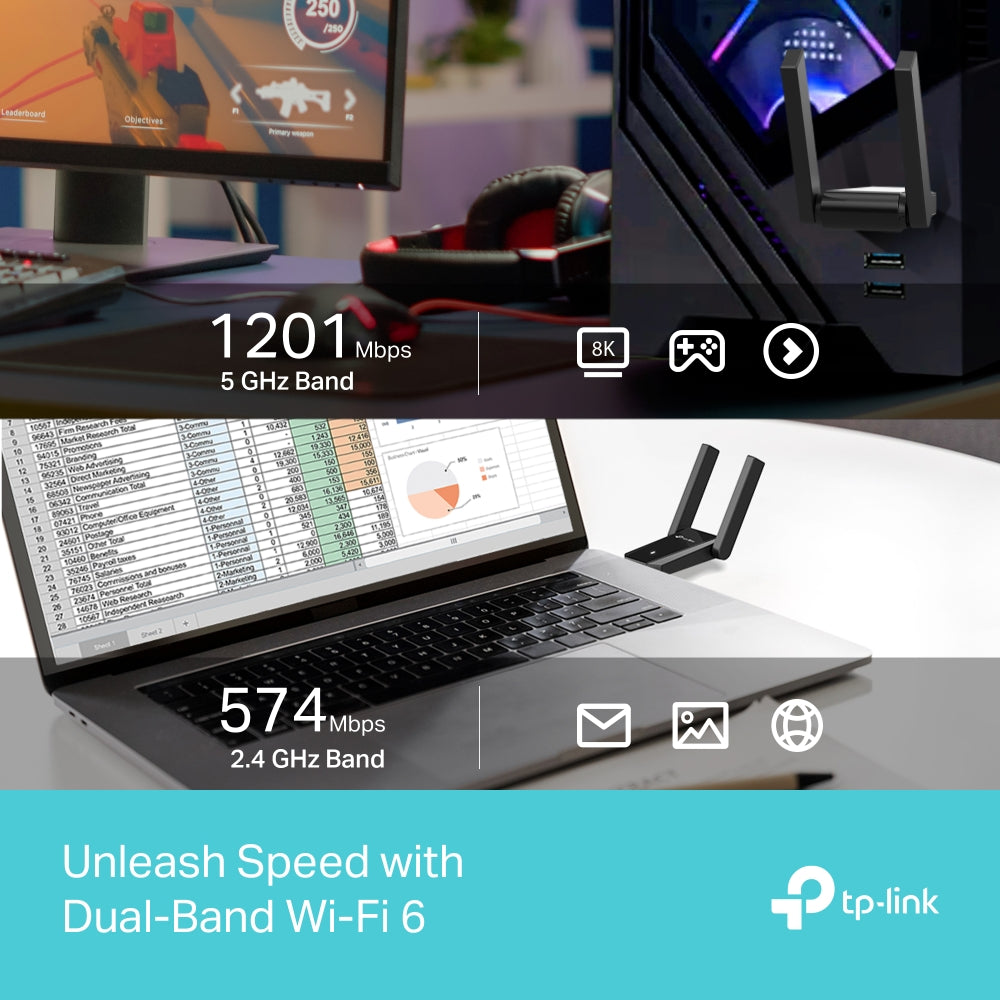 TP-LINK Archer TX30U Plus WIFI AX1800 Adaptador USB