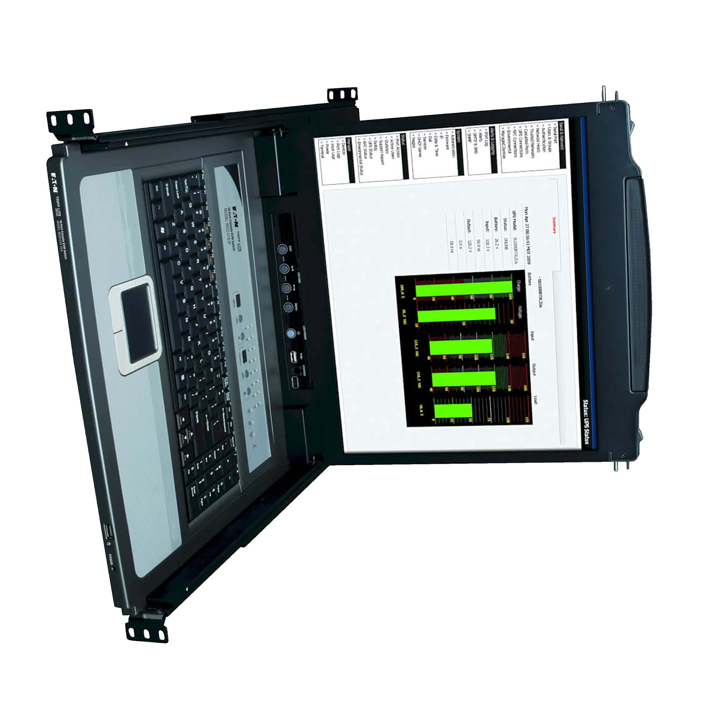 TRIPP-LITE B020-U16-19-K Consola KVM, para instalación, en Rack, de 1U, 16Puertos, Netdirector, LCD, de 19", para instalación, en Rack, de 1U de 16 puertos, Netdirector, LCD, de 19",+8Cables PS2, USB.ps2