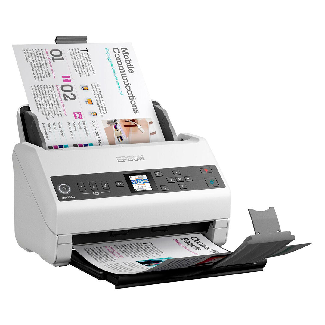 EPSON DS-730N Escáner de Documentos a Color 80 ipm Dúplex y en Red B11B259201