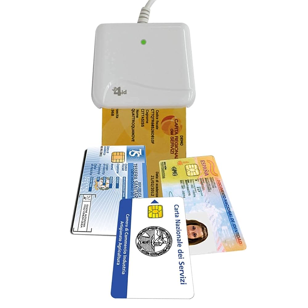 BIT4ID EVO Mini Lector de DNI Electrónico Tarjetas con Chip USB Plug & Play