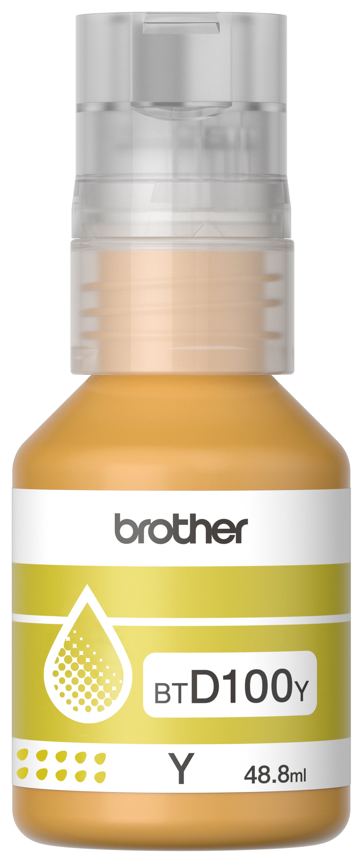 BROTHER BTD100Y Botella de Tinta de Color Amarillo de Ultra Alto Rendimiento