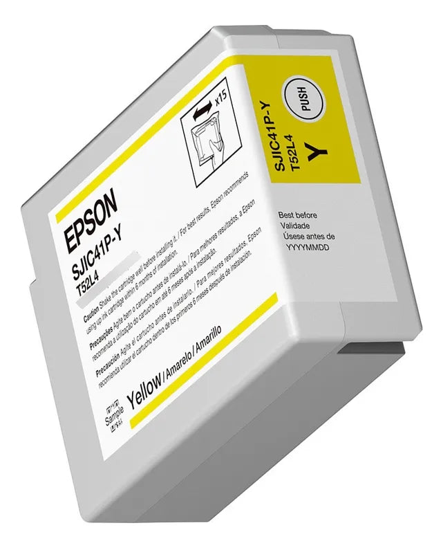 EPSON C13T52L420 Cartucho de Tinta Amarilla para Impresoras ColorWorks
