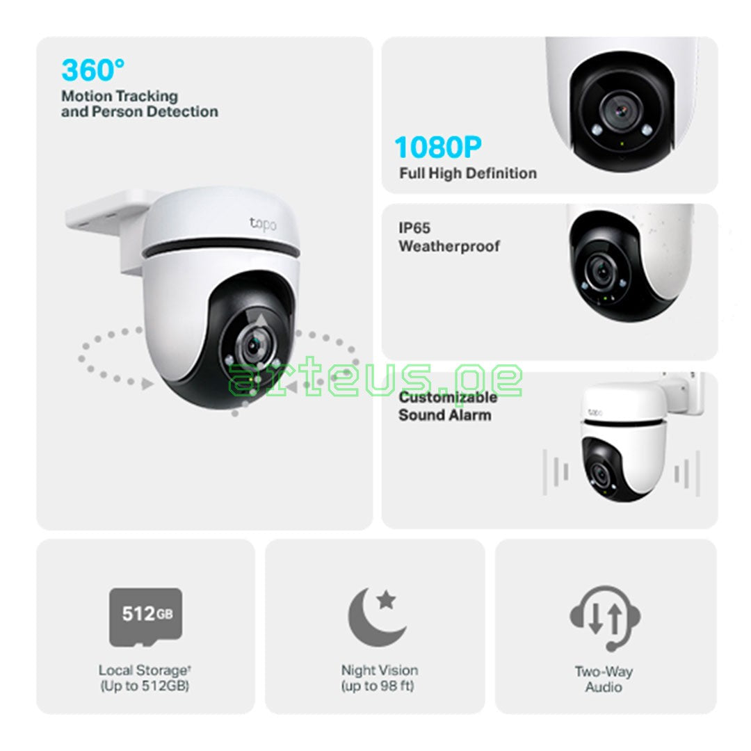TP-LINK TAPO C500 Cámara de Seguridad WIFI 2MP 360º PT