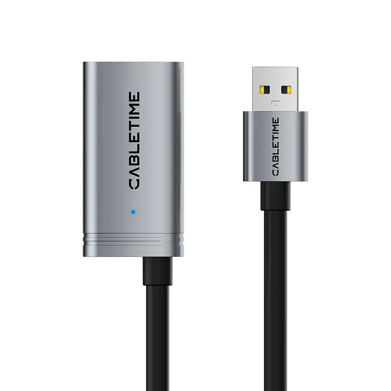 CABLETIME CA19P Cable de Extensión USB-A 2.0 5M CT-AMAFA2-AG5