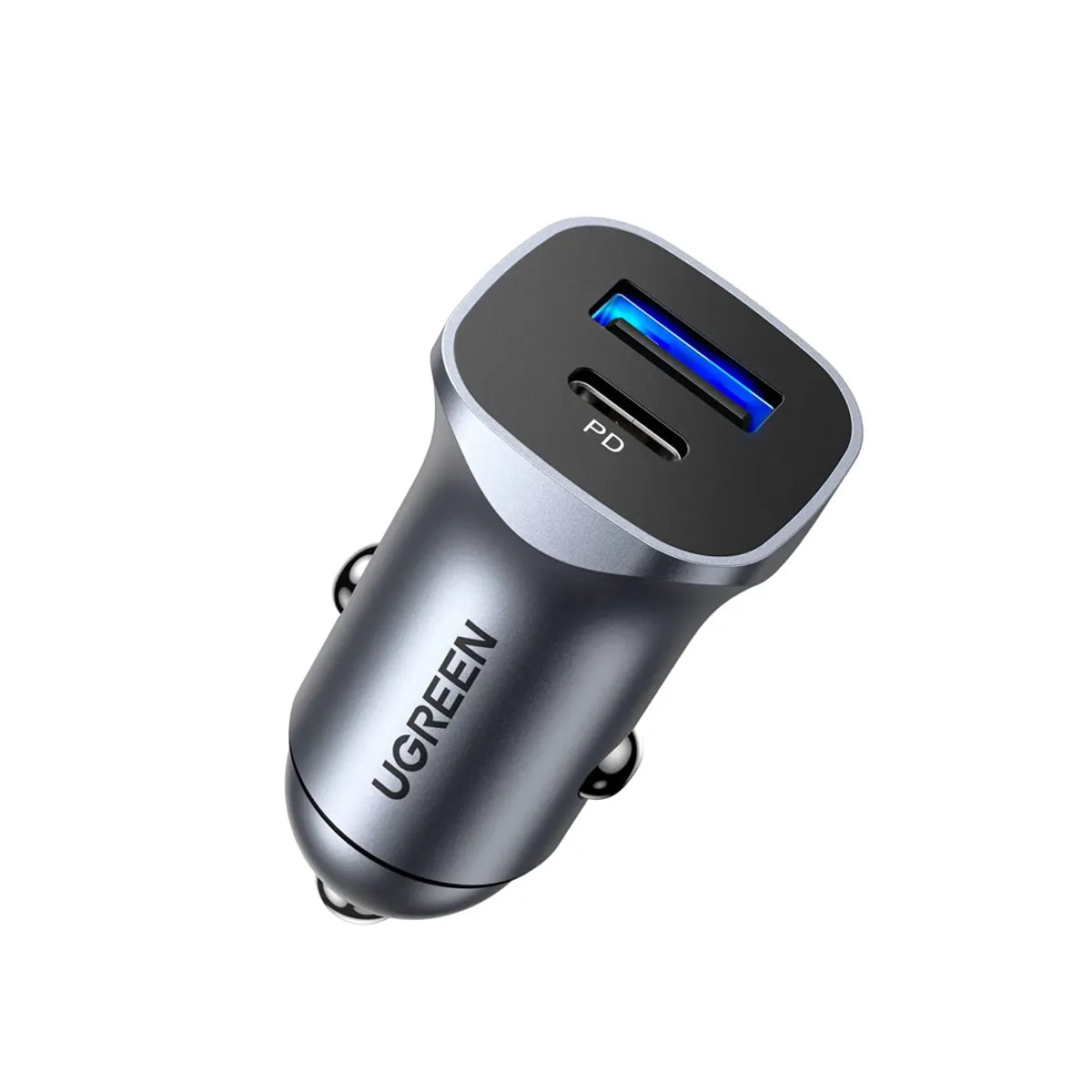 UGREEN CD130 30780 Cargador Rapido Para Vehiculos 1USB-C DP y 1 USB-A 24W