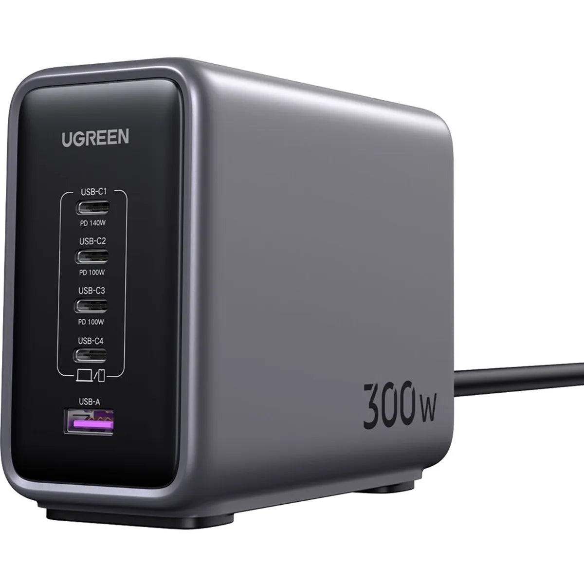 UGREEN CD333 90872B Cargador Nexode 300W 5-Port GaN USB-C/USB-A PD 3.1
