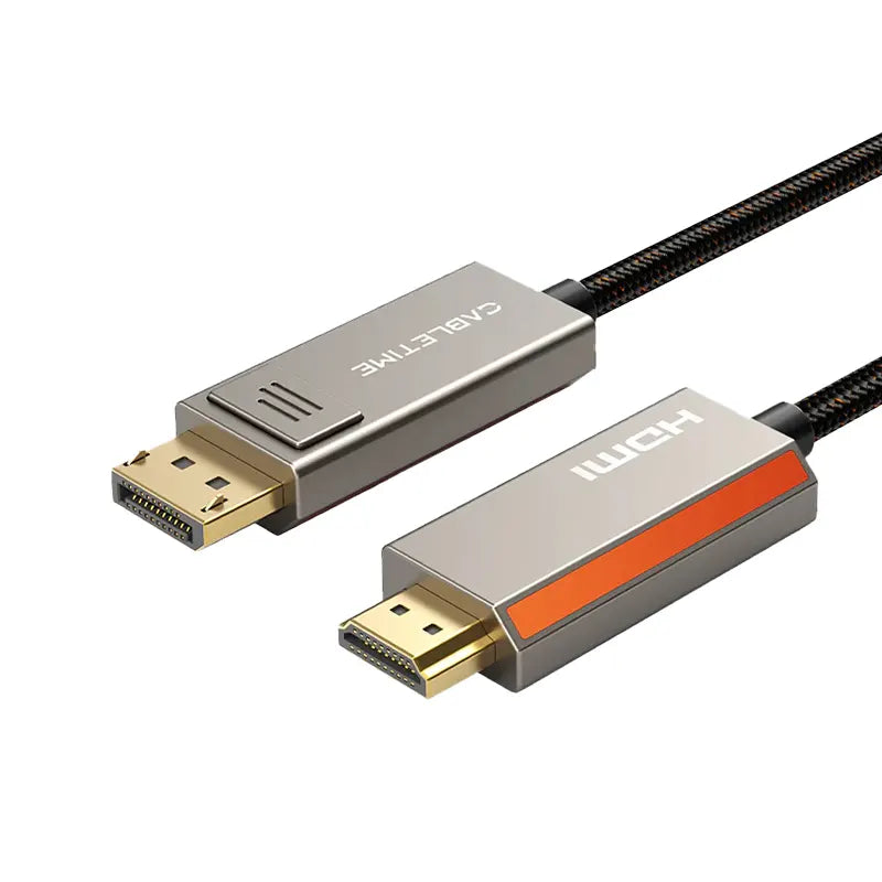 CABLETIME CD36N Cable DisplayPort Macho 8K 60Hz a HDMI Macho 4K 120Hz 3m CT-DMHD8K-ZG3