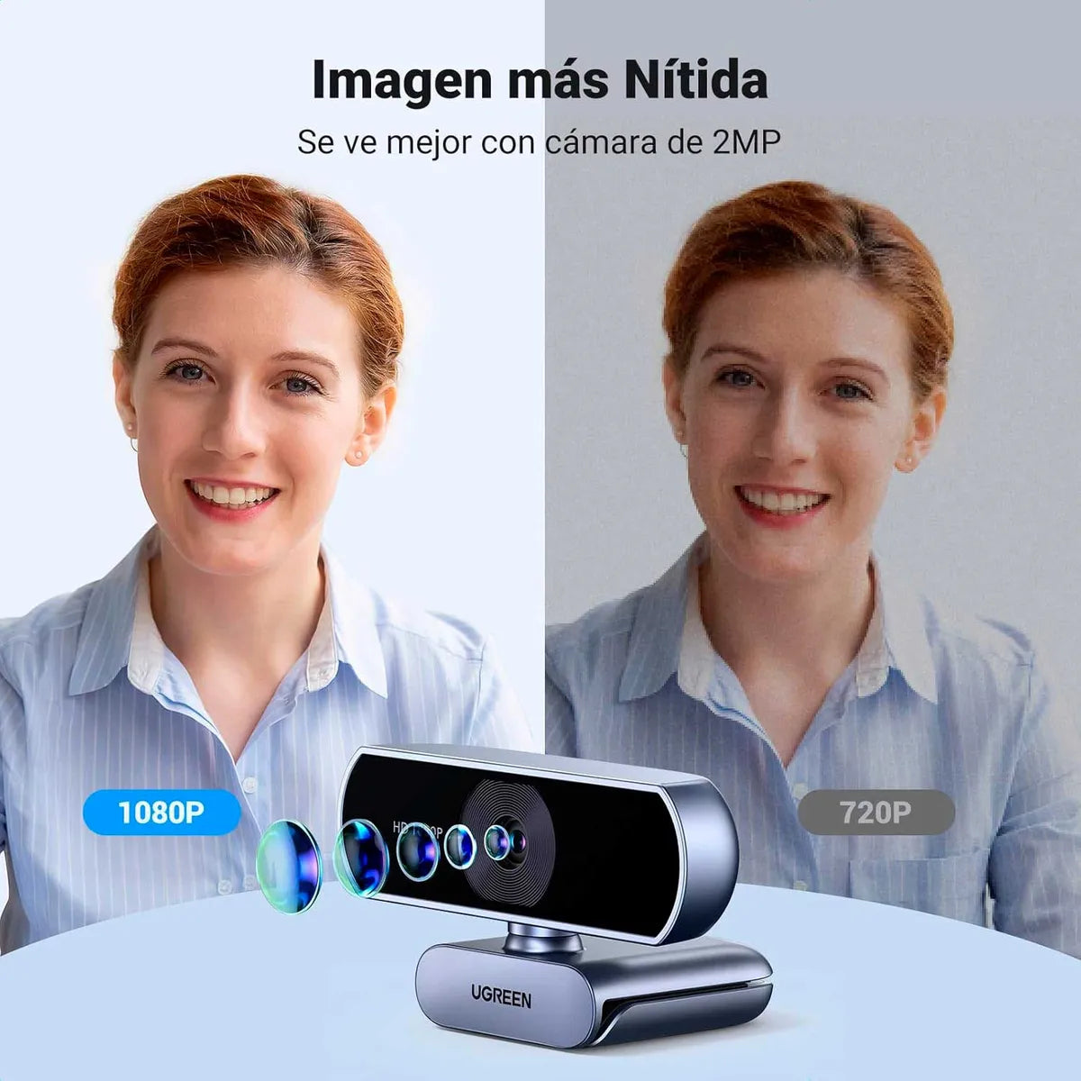 UGREEN CM678 15728 Camara Web Fhd 1080P Negro