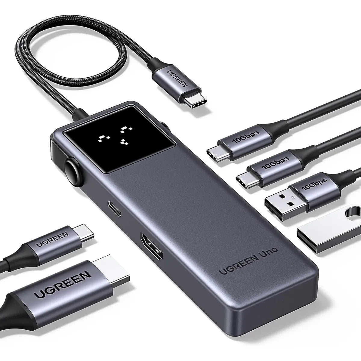 UGREEN CM888 35998  Hub USB-C 6 en 1 con HDMI 4K 60Hz y Puertos USB-A/C