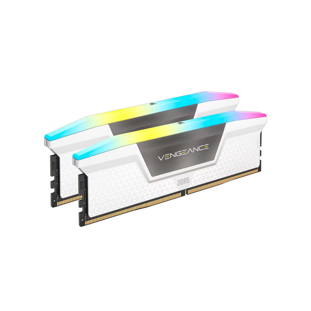 CORSAIR VENGEANCE RGB DDR5 Memoria RAM 32GB 2x16 CL40 Blanco