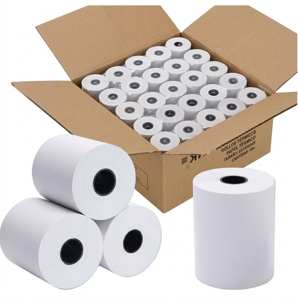 CONTOMETRO TERMICO 50-PACK 80x80mm 55G para Impresora Térmica de Facturación Electrónica