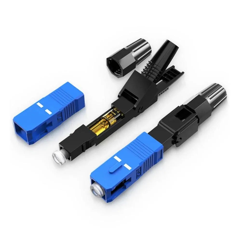 HUBA CORAMESCUPC Conector Mecanico Rapido de Campo Fibra Optica Monomodo SC UPC Azul