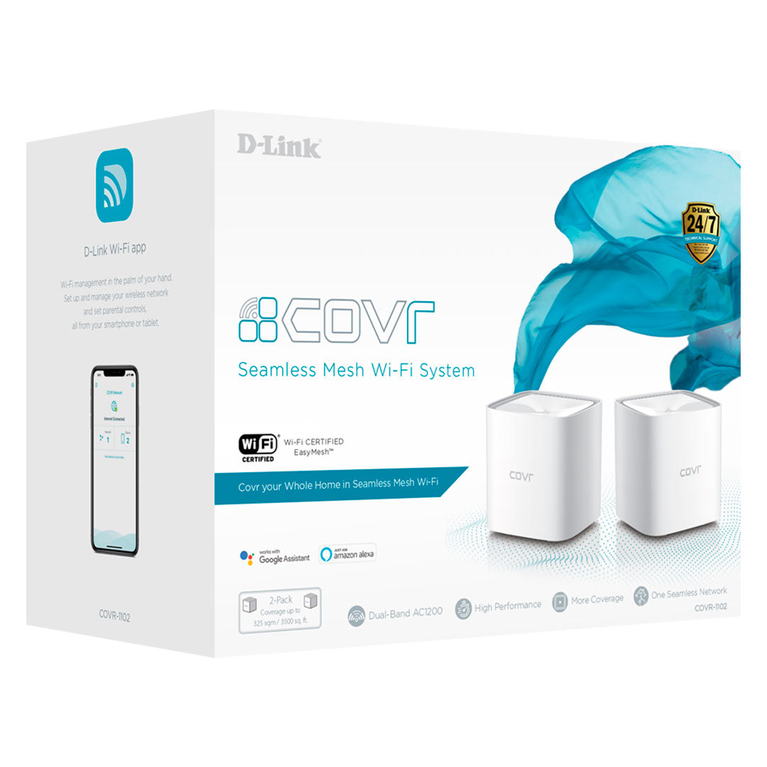 D-LINK COVR-1102 - ACCESS POINT MESH Wi-Fi AC 1200 Mbps DUAL BAND 2.4 y 5 GHz