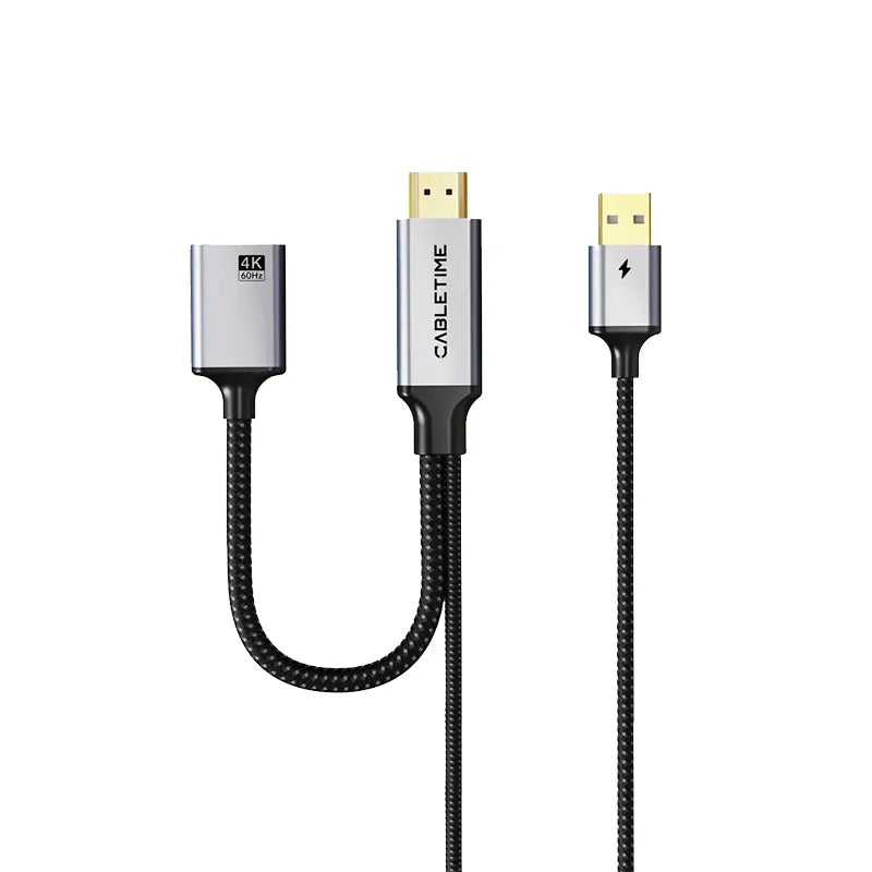 CABLETIME CP51B Adaptador HDMI Macho a DisplayPort 4K Hembra CT-HMDF4K-AG