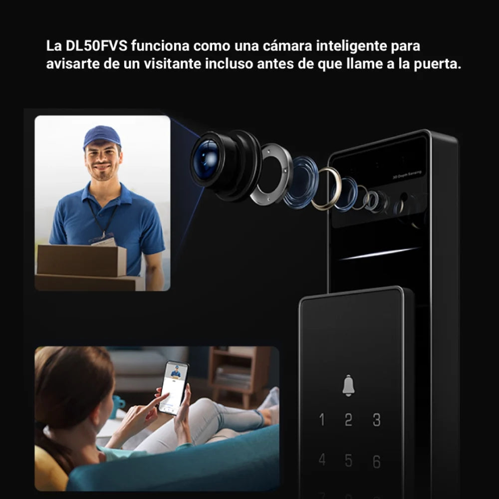 EZVIZ DL50FVS Cerradura Inteligente Wifi Con Reconocimiento Facial