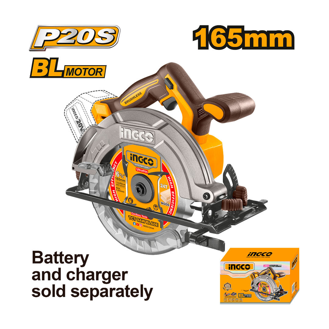 INGCO CSLI1652 Sierra Circular 20V 165mm