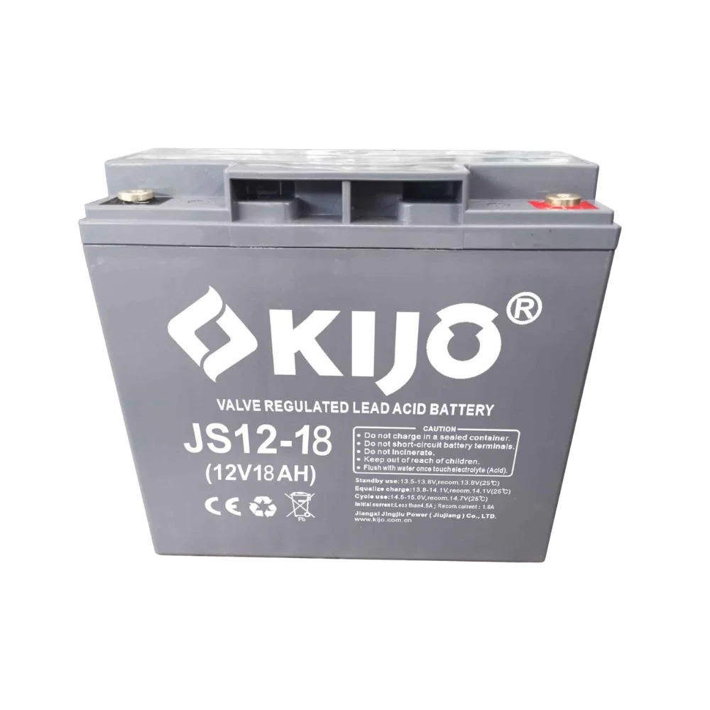 KIJO JS12-18AH Bateria 12V -18AH Seca AGM para UPS y Paneles Solares 18.1x7.7x16.7cm