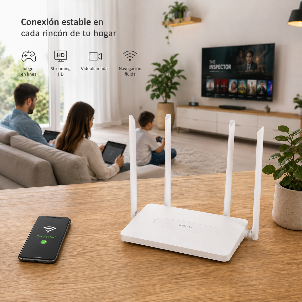 IMOU HR12F-B Router WiFi AC1200 Doble Banda Gigabit