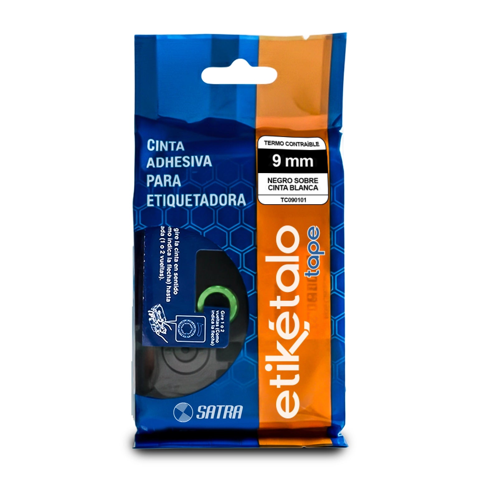ETIKETALO TAPE FX090103 CINTA FLEXIBLE NEGRO SOBRE CINTA ROJO 9MM