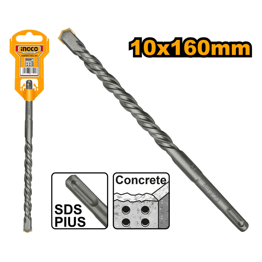 INGCO DBH1211002 Broca SDS Plus para Concreto 10x160mm