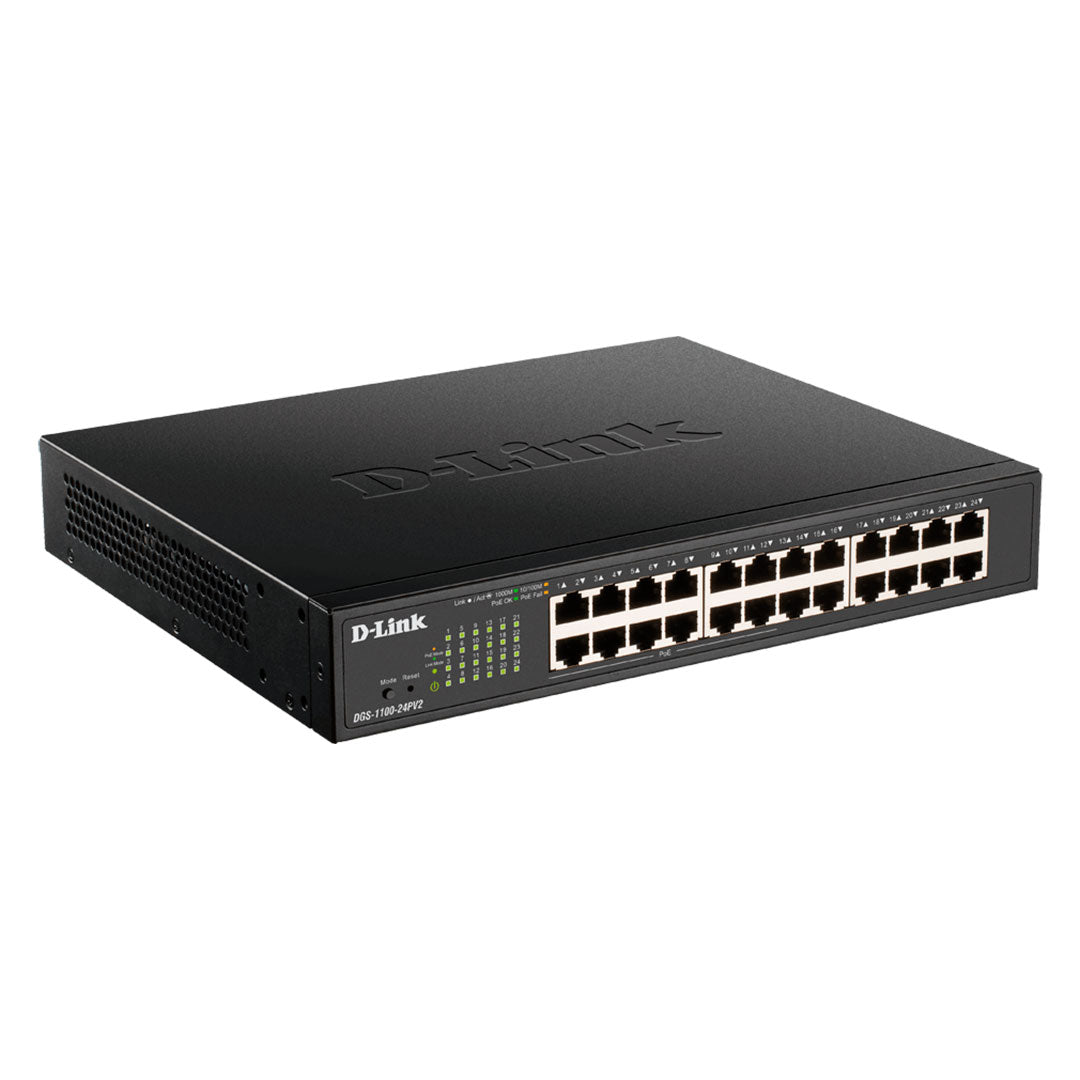 D-LINK DGS-1100-24PV2 Switch 24 puertos 12xPoE y 12xRJ45 10/100/1000 PoE 100W