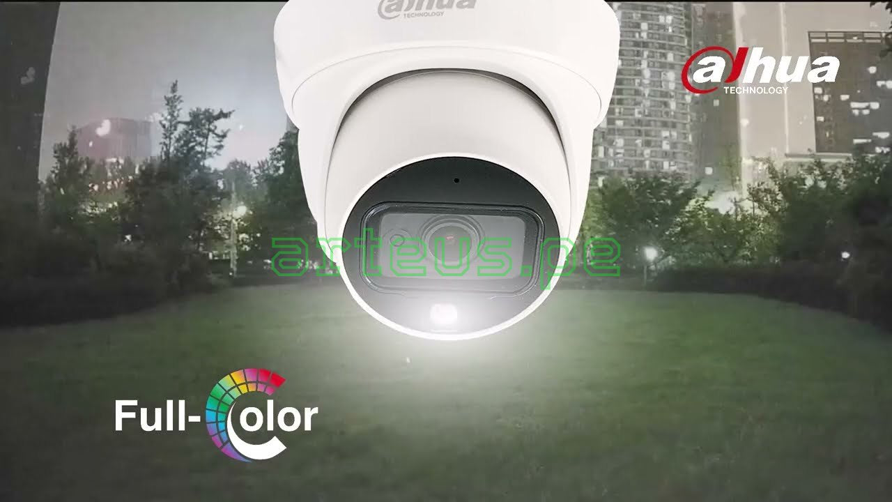 DAHUA IPC-HDW1239T1-LED-S6 Cámara de Seguridad IP POE 2MP Full HD 2.8mm IP67 Led 10m FULL COLOR