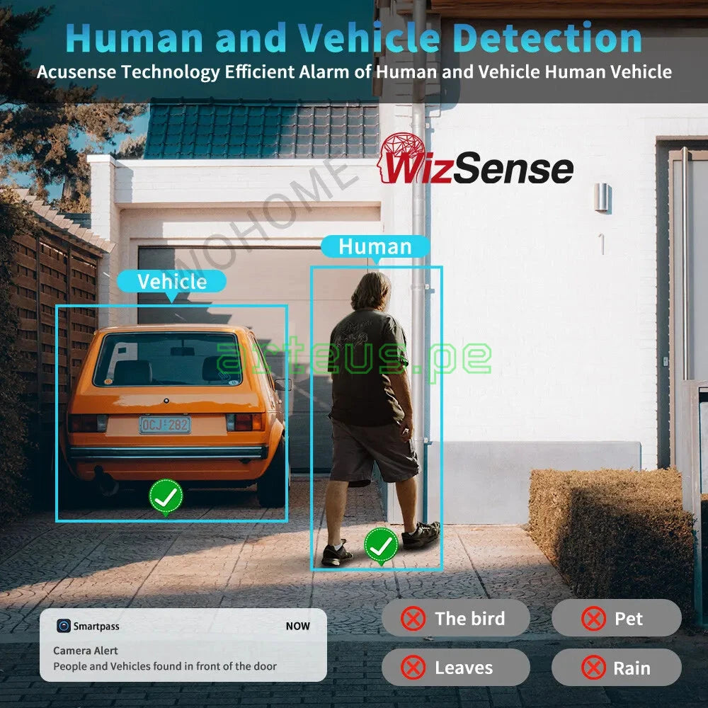 DAHUA IPC-HDW3249H-AS-PV TIOC Cámara de Seguridad IP POE Full HD 2MP 2.8mm WDR IP67 Micrófono LED 30m Luz Parlante WIZSENSE FULLCOLOR