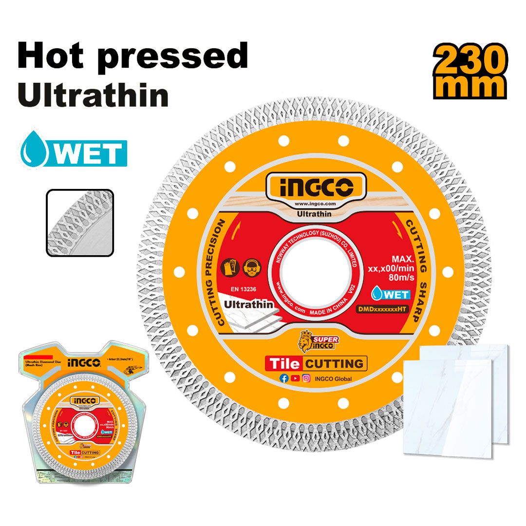 INGCO DMD082301HT Disco diamante ultrafino 230mm (borde de  malla)