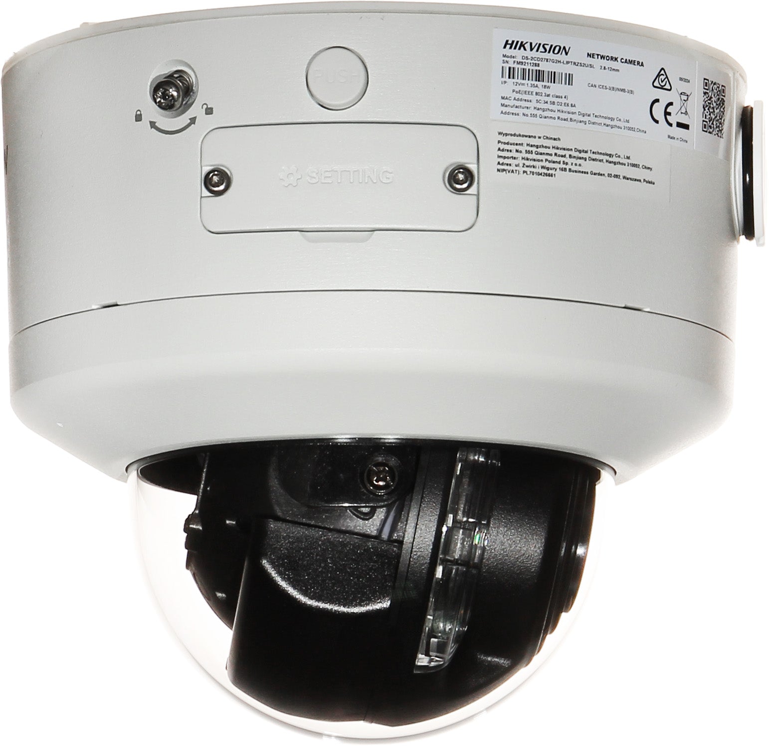 HIKVISION DS-2CD2747G2H-LIPTRZS2U/SL Cámara de Seguridad IP 4MP PTRZ Lente Motorizado Audio Alarma