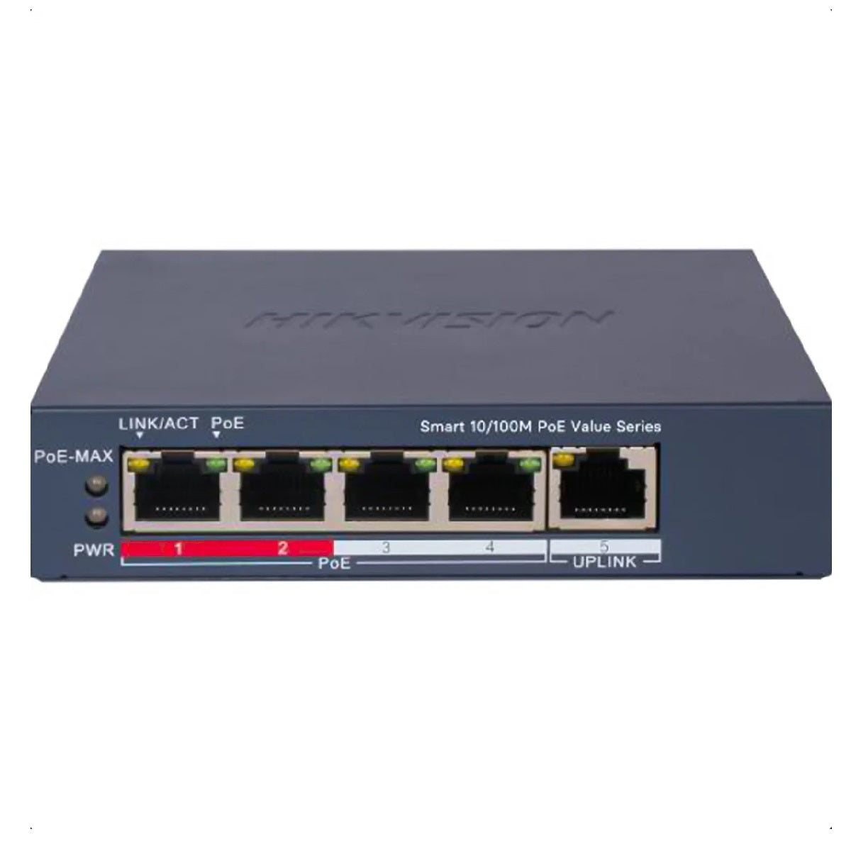 HIKVISION DS-3E1105P-EI/M Switch Administrable PoE 4 Puertos 10/100Mbps 1Uplink 45W