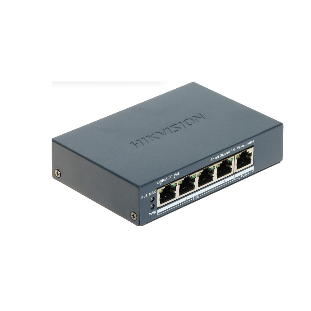 HIKVISION DS-3E1505P-EI Mini Switch Poe 4 Puertos Gigabit 60W 300m