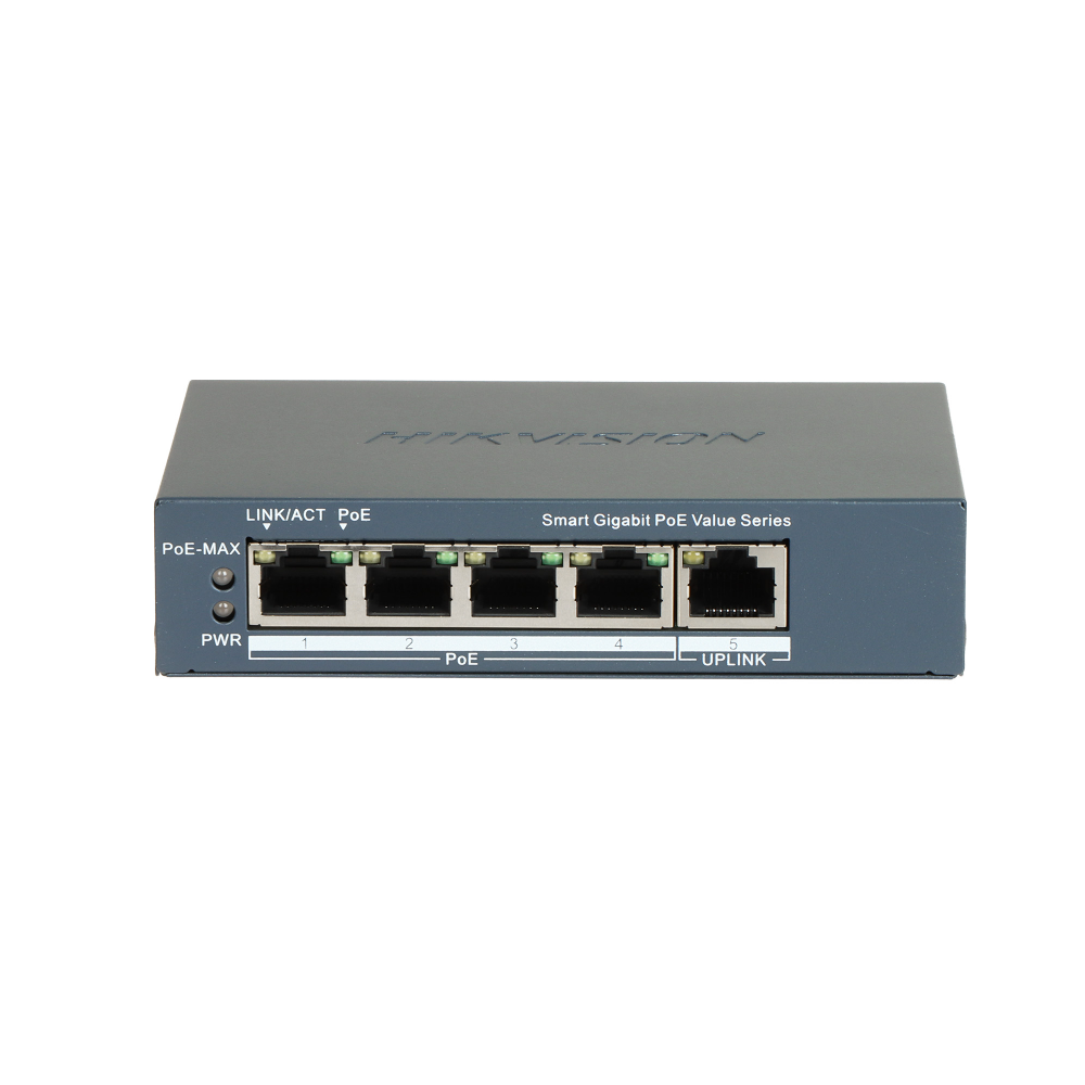 HIKVISION DS-3E1505P-EI Mini Switch Poe 4 Puertos Gigabit 60W 300m