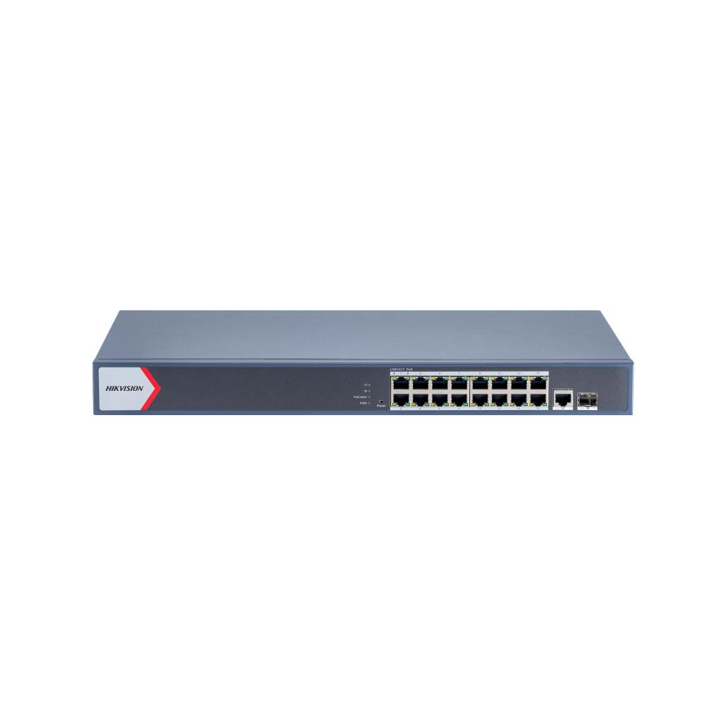 HIKVISION DS-3E1518P-EI Switch Administrable 16 Puertos PoE Gigabit + 2SFP 230W 300m