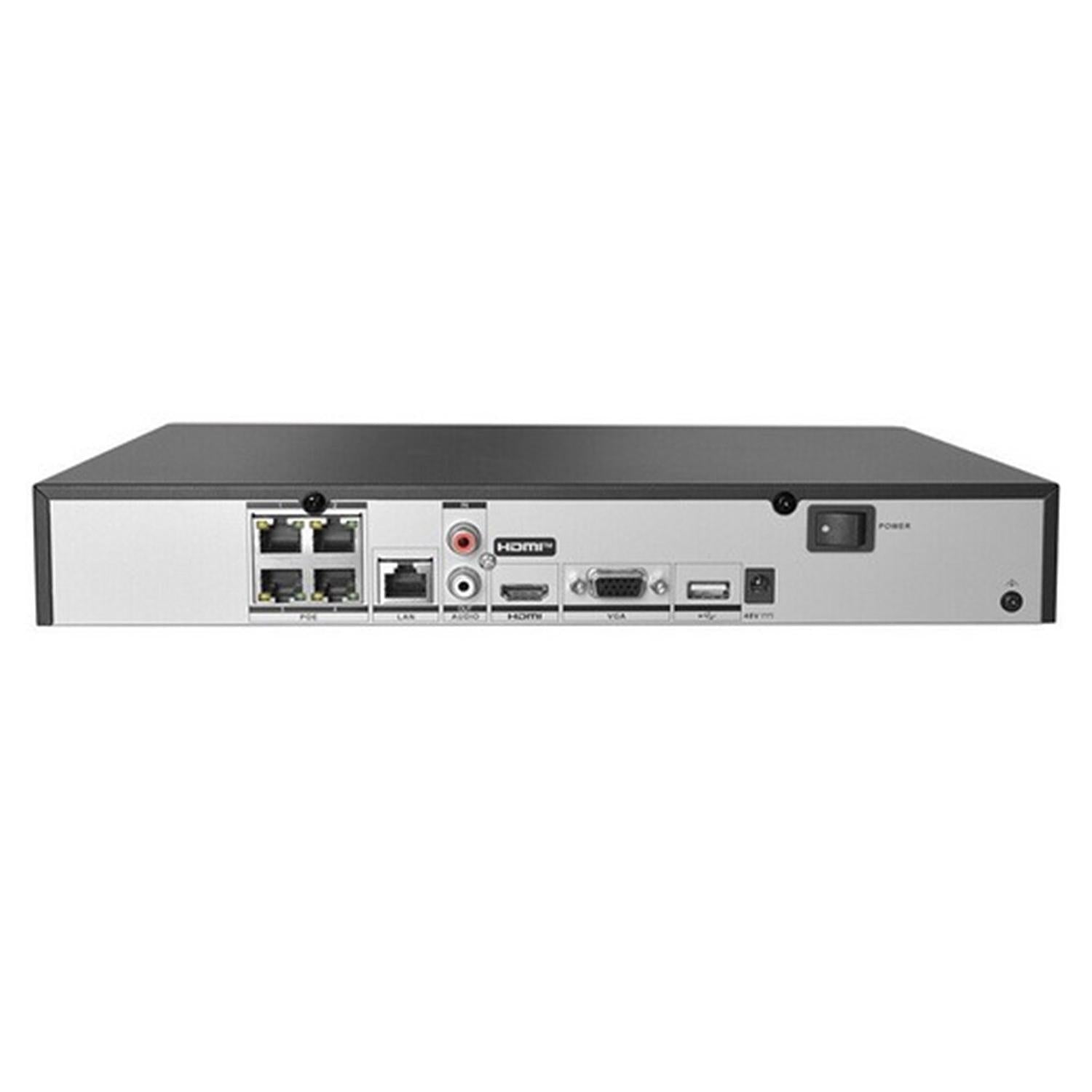 HIKVISION DS-7604NXI-K1/4P NVR PoE 4 Canales 4K 12MP 1HDD 40Mbps 50W Acusense