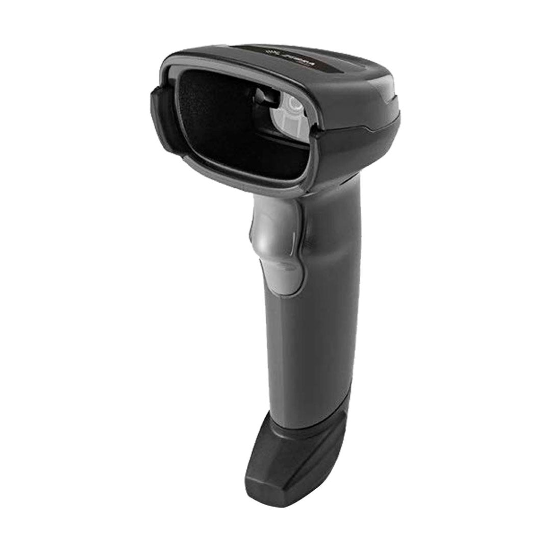 Lector de código de barras manual negro, escáner para redes y seguridad electrónica