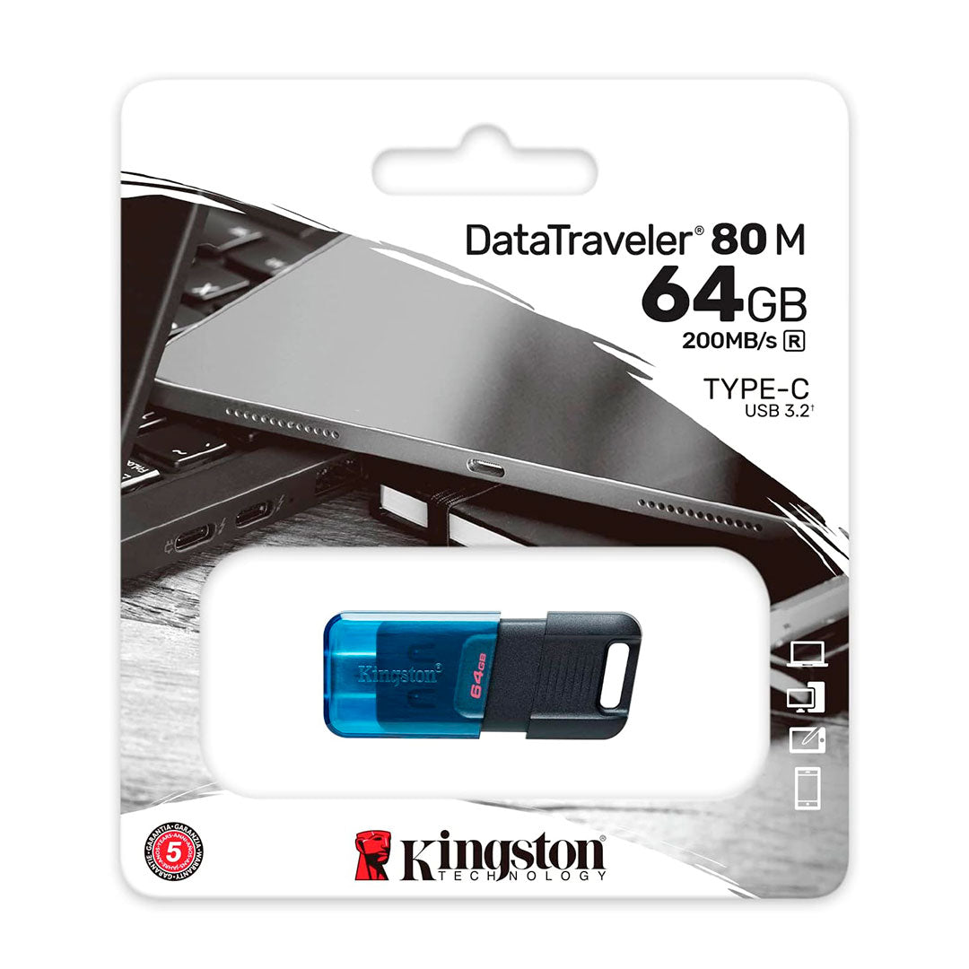 KINGSTON DT80M/64GB Memoria USB-C 3.2 64GB 80 M