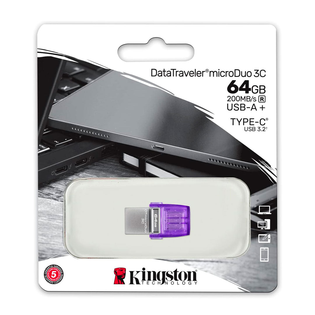 KINGSTON DTDUO3CG3/64GB Memoria USB 3.2 microDuo 3C 64GB
