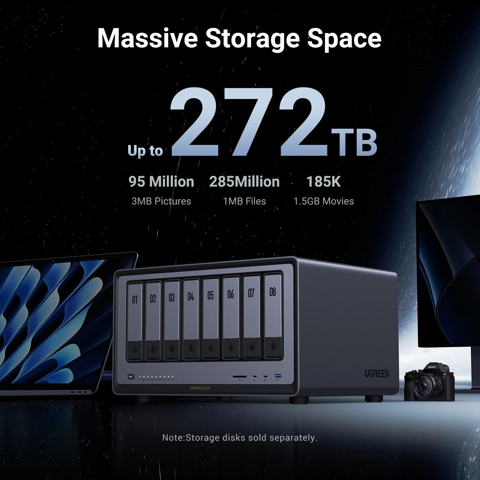 UGREEN DXP8800 35126B PLUS NAS Storage 8 Bahías HDD No Incluidos