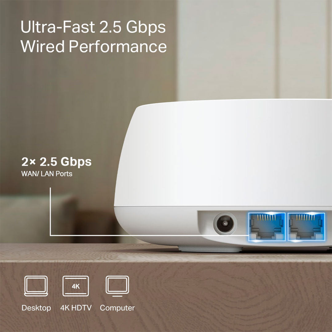 TP-LINK DECO BE25 2-Pack Router Mesh WiFi7 BE3600 doble banda