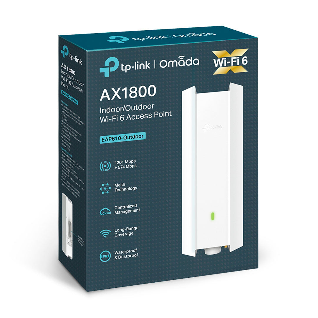 TP-LINK EAP610-Outdoor Access Point Exterior WiFi6 Omada AX1800 Doble Banda