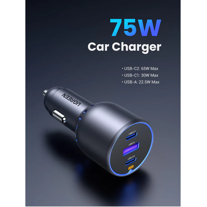 UGREEN EC703 35024 Cargador para Auto 3 Puertos