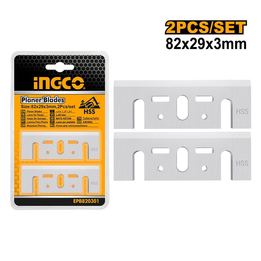 INGCO EPB820301 Set 2 piezas de hojas de cepillado 82*29*3.0mm