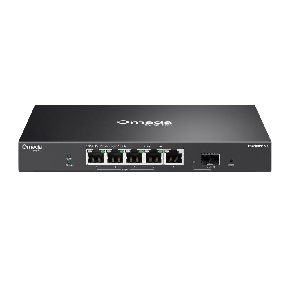 TP-LINK ES206XPP-M2 Switch PoE++ 5 Puertos 2.5G 1SFP+ 10G OMADA 120W Administrable