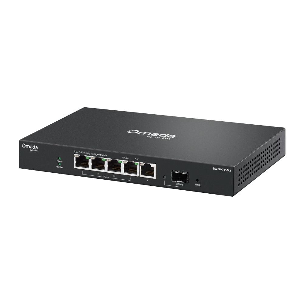 TP-LINK ES206XPP-M2 Switch PoE++ 5 Puertos 2.5G 1SFP+ 10G OMADA 120W Administrable