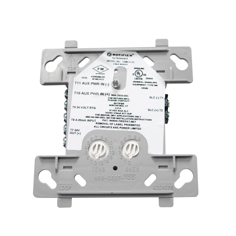 NOTIFIER FMM-4-20 Modulo direccionable con señal análoga de 4-20ma. Compatible con paneles NFS2-3030