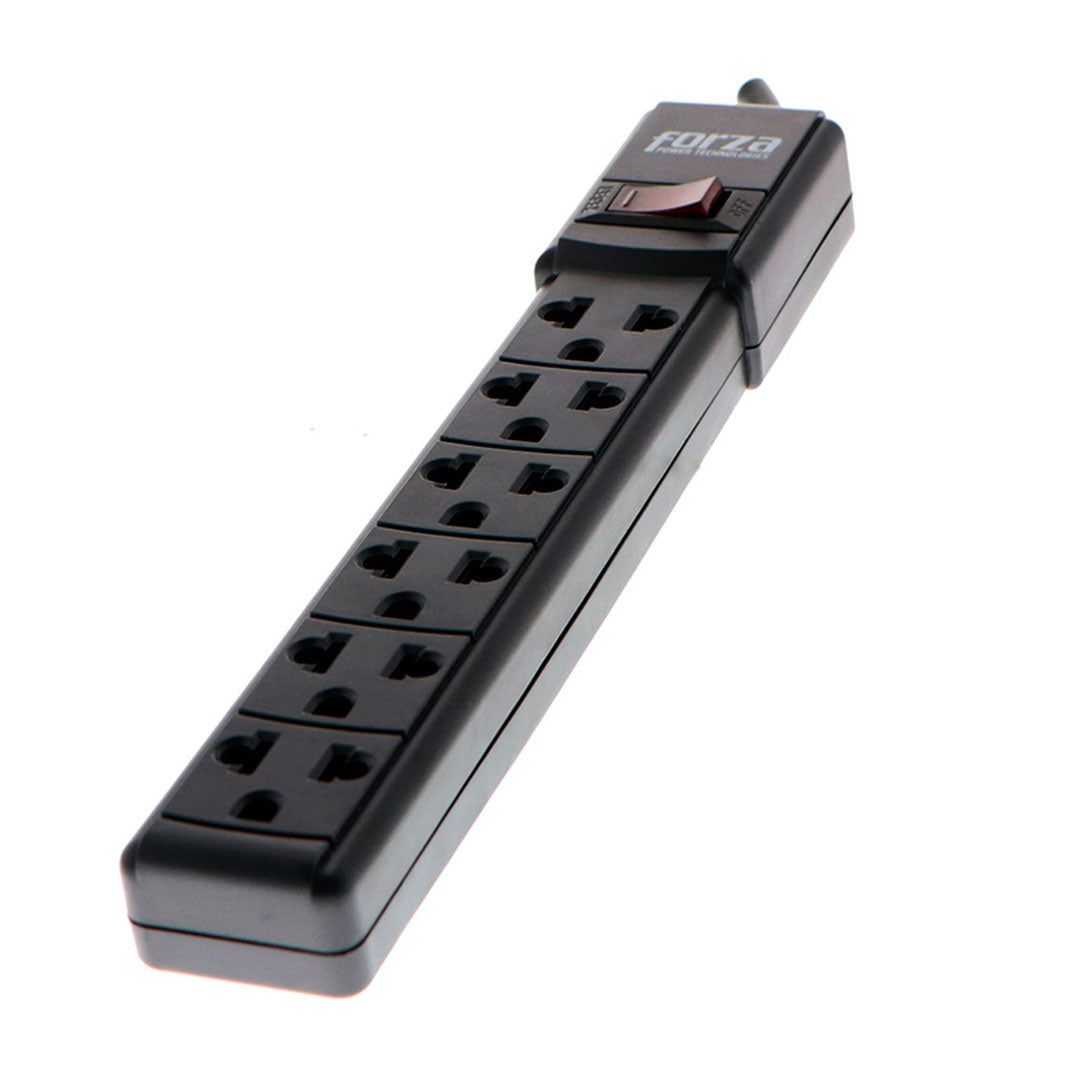 FORZA FPS-001B Regleta Supresor de Picos 6 tomas 2200W 110V/220V 90cm Cable