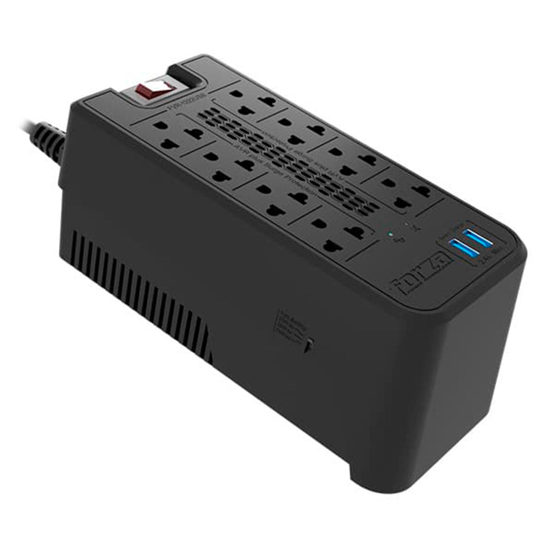 FORZA FVR-1222USB Estabilizador Regulador de voltaje 1200VA 600W 8 tomas 2USB