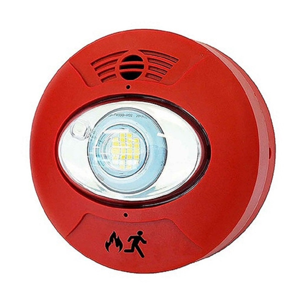 MAPLE ARMOR FW963AG-R Sirena con luz estrobo direccionable para interior en pared o techo. Requiere FW901